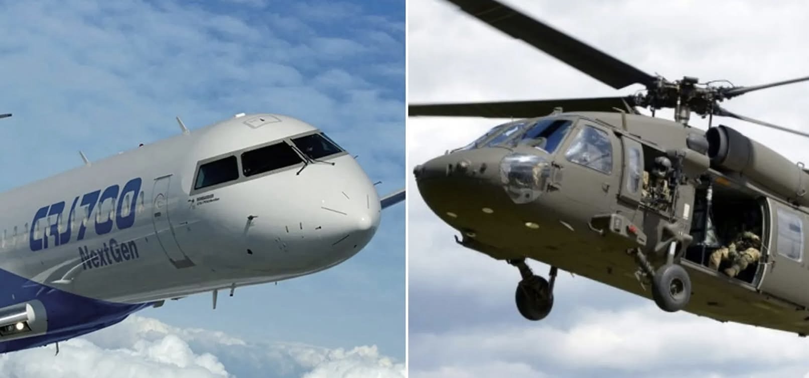 Momento en que impacta avión con 65 personas y helicóptero en Washington, EEUU