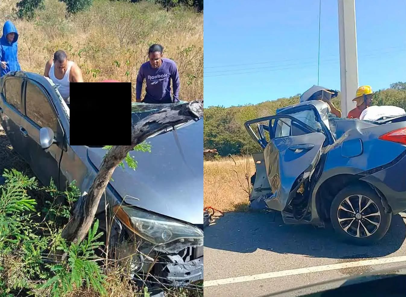 Un muerto y un herido en accidente en la salida de Baní