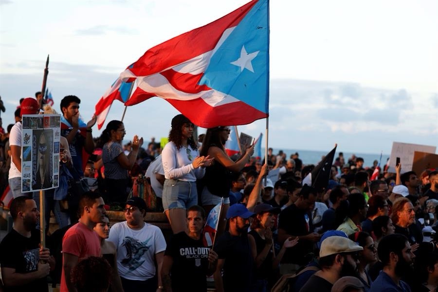 Realizan protesta en Puerto Rico contra la política migratoria de Donald Trump