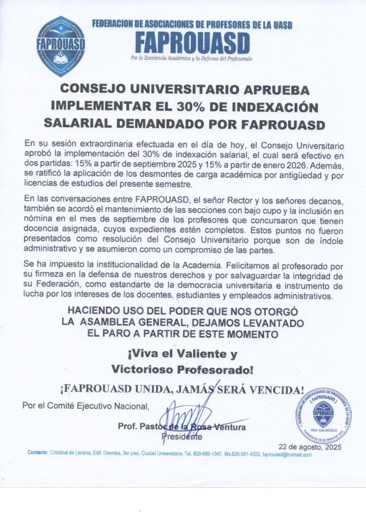 Aprueban aumento salarial del 30% para profesores de la UASD 1 img 2214