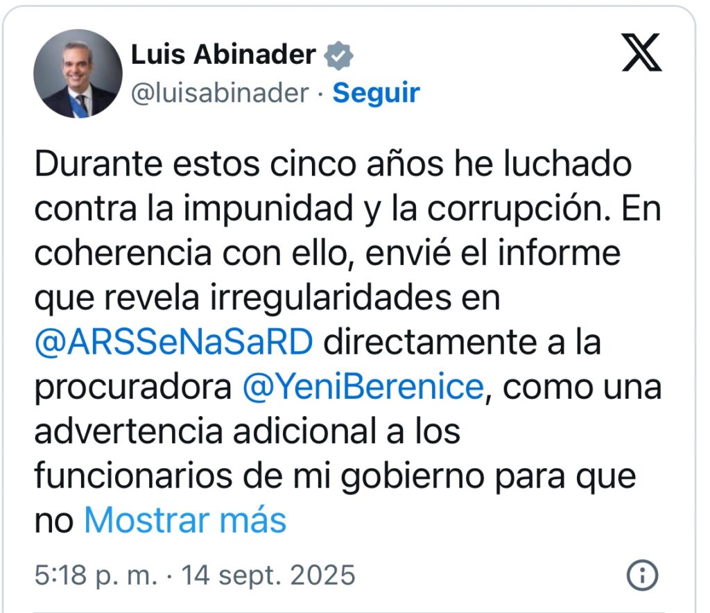 Abinader sobre escándalo Senasa: “Puedo tener amigos, pero jamás cómplices” 1 img 4027