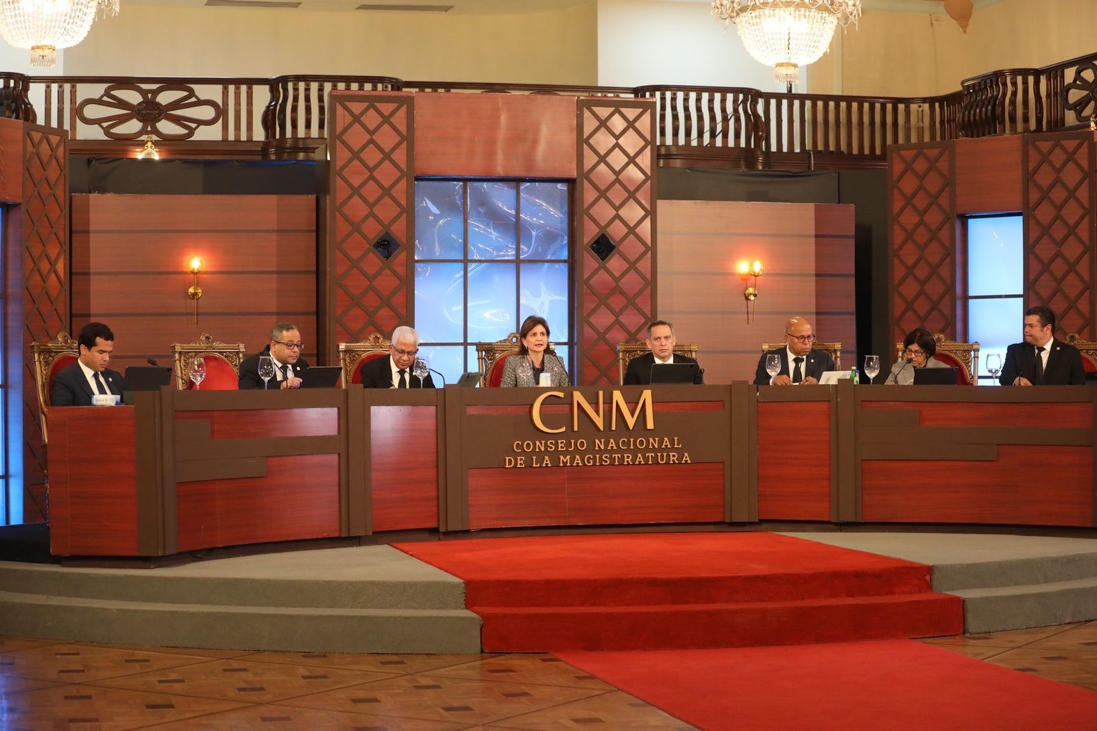 Vicepresidenta Raquel Peña encabeza en estos momentos la tercera sesión de vistas públicas del Consejo Nacional de la Magistratura para llenar vacantes en la SCJ y el TSE