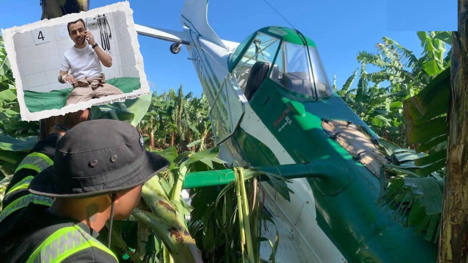 Aeronave de fumigación se precipita en finca Los Ríos; piloto resulta ileso