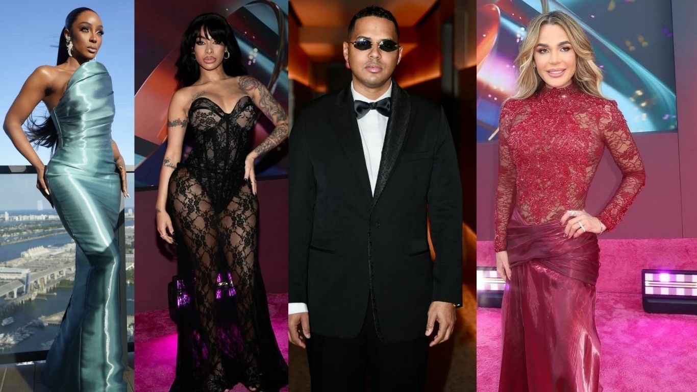 Dominicanos imponen estilo en la alfombra de Premio Lo Nuestro 2026
