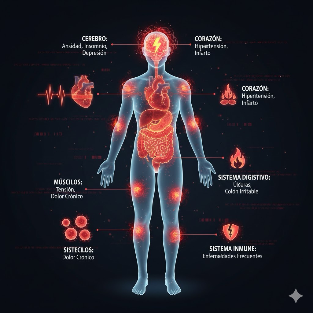 ¿Cómo afecta el estrés en el cuerpo ?