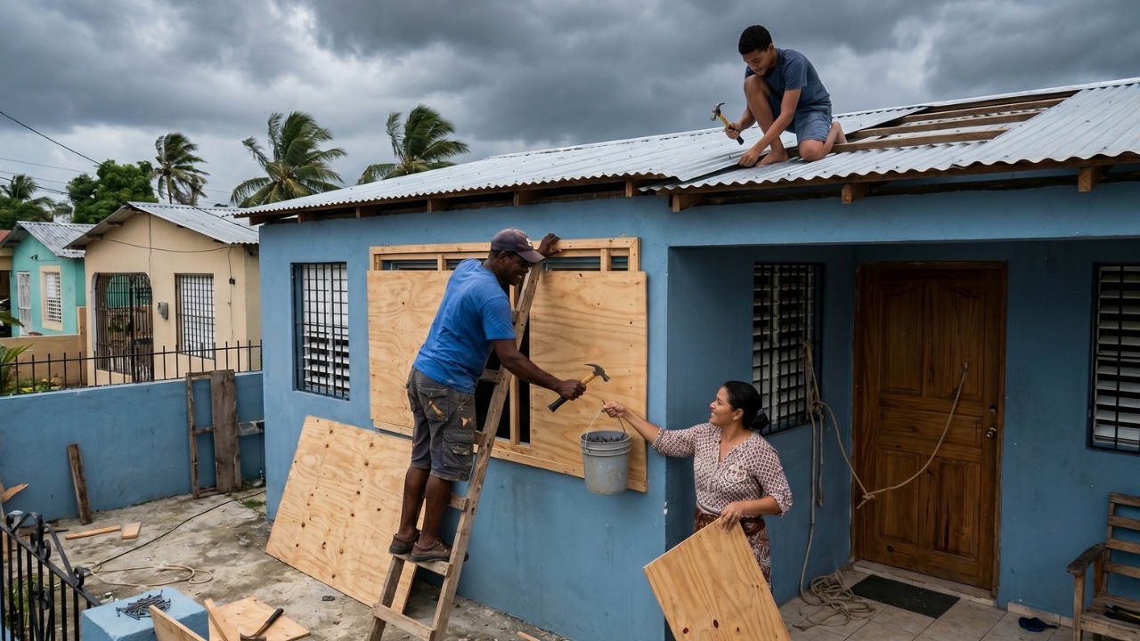 Estudio revela, tormentas impulsan a hogares dominicanos a proteger techos, puertas y ventanas