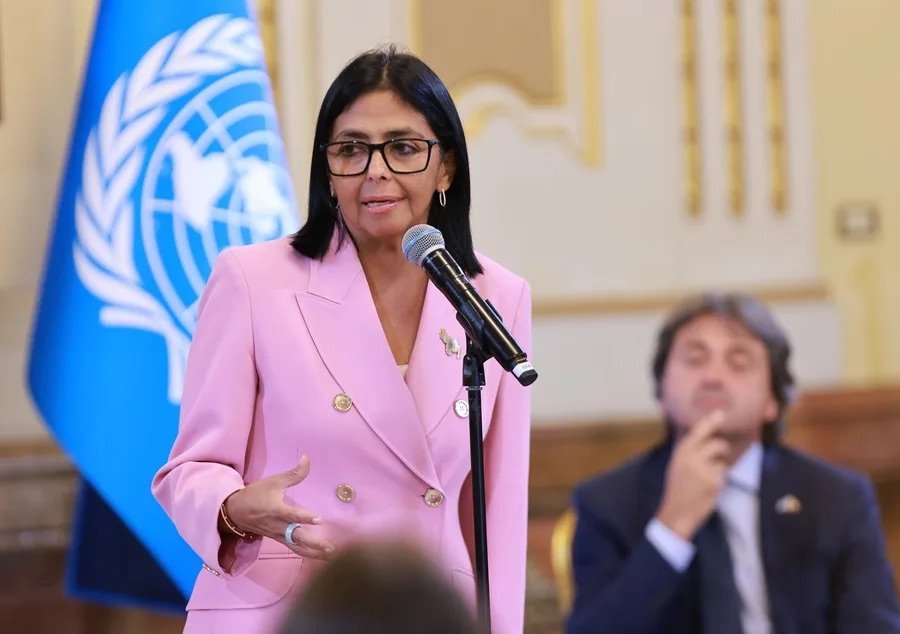 Delcy Rodríguez promete «hambre cero» para 2028 y anuncia recorrido por Venezuela